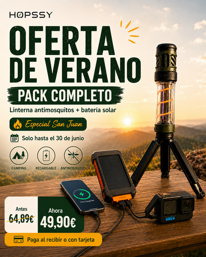 OFERTA VERANO | Linterna Antimosquitos+Batería Solar